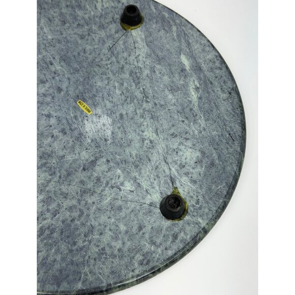 VTG Godinger Green Marble Cheese Board Cutting Tray 10" Silver Grape Accent - Picture 5 of 6